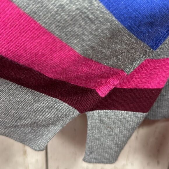 Lane Bryant Colorful Stripe Sweater 26/28 NWT Rainbow Preppy Cozy Knit Pullover - Picture 10 of 15
